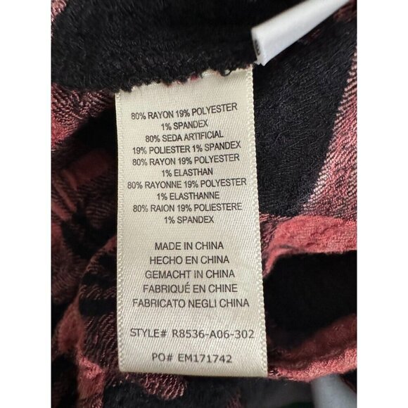 Cloth & Stone By Anthropologie Black Pink Daia Plaid Mini Dress Womens Size S - Picture 8 of 8